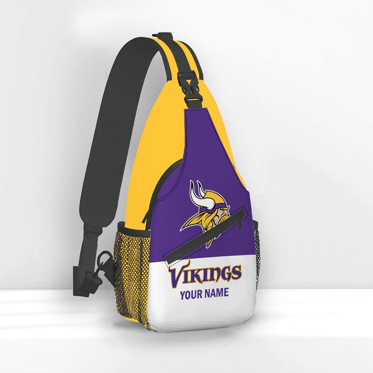 LIMITED EDITION - NEW CUSTOMIZED NFL05 MVK MINNESOTA VIKINGS SLING BAG