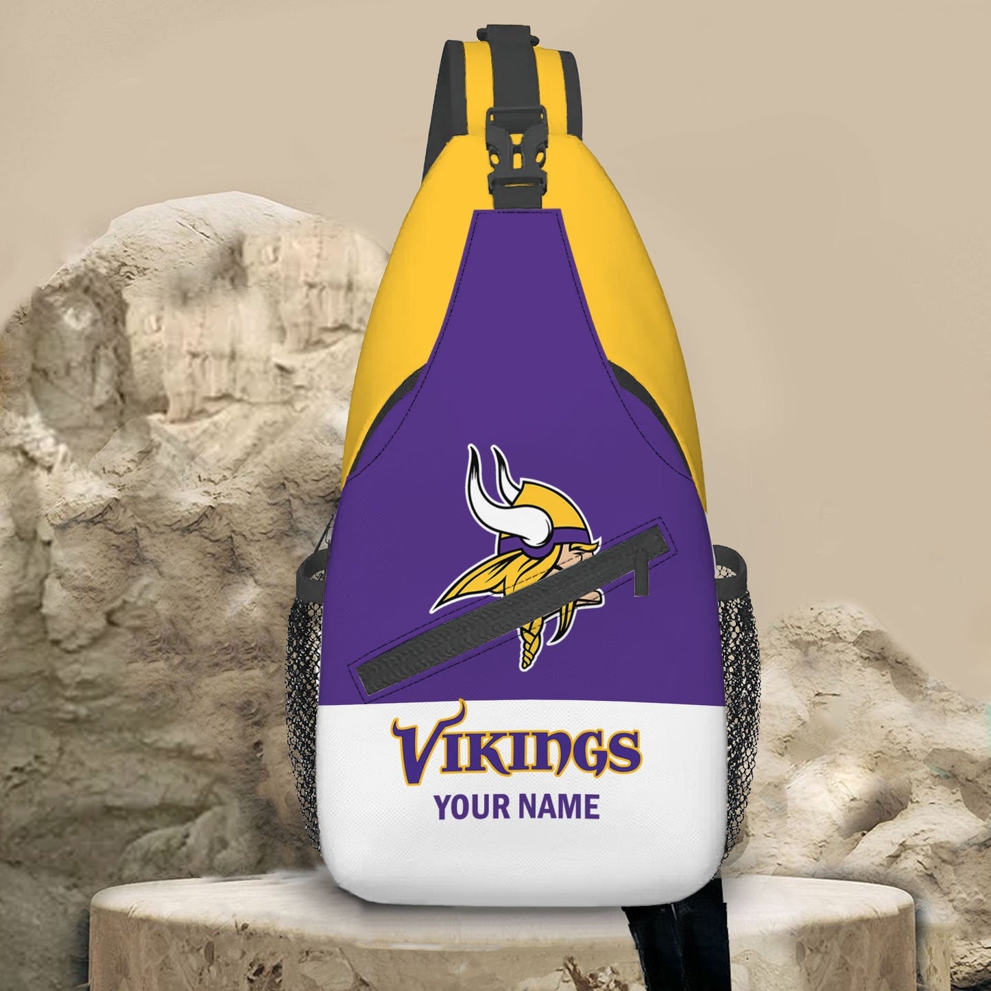 LIMITED EDITION - NEW CUSTOMIZED NFL05 MVK MINNESOTA VIKINGS SLING BAG