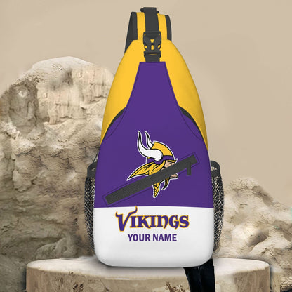 LIMITED EDITION - NEW CUSTOMIZED NFL05 MVK MINNESOTA VIKINGS SLING BAG