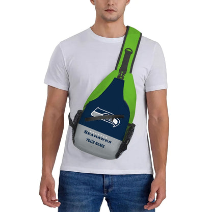 LIMITED EDITION - NEW CUSTOMIZED NFL06 SSH SEATTLE SEAHAWKS SLING BAG