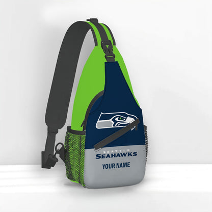 LIMITED EDITION - NEW CUSTOMIZED NFL06 SSH SEATTLE SEAHAWKS SLING BAG