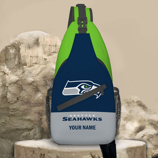 LIMITED EDITION - NEW CUSTOMIZED NFL06 SSH SEATTLE SEAHAWKS SLING BAG