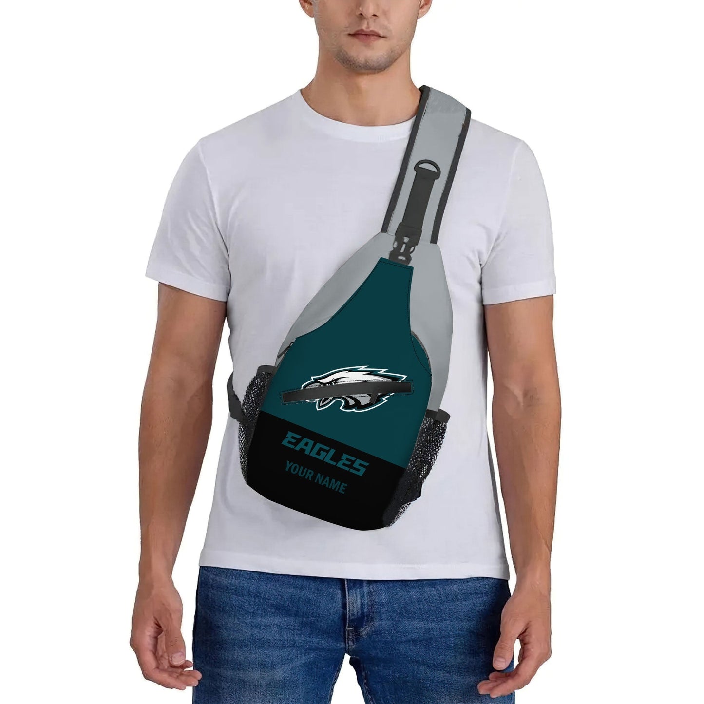 LIMITED EDITION - NEW CUSTOMIZED NFL02 PPE PHILADELPHIA EAGLES SLING BAG