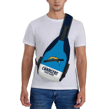 LIMITED EDITION - NEW CUSTOMIZED NFL09 LAC LOS ANGELES CHARGERS SLING BAG