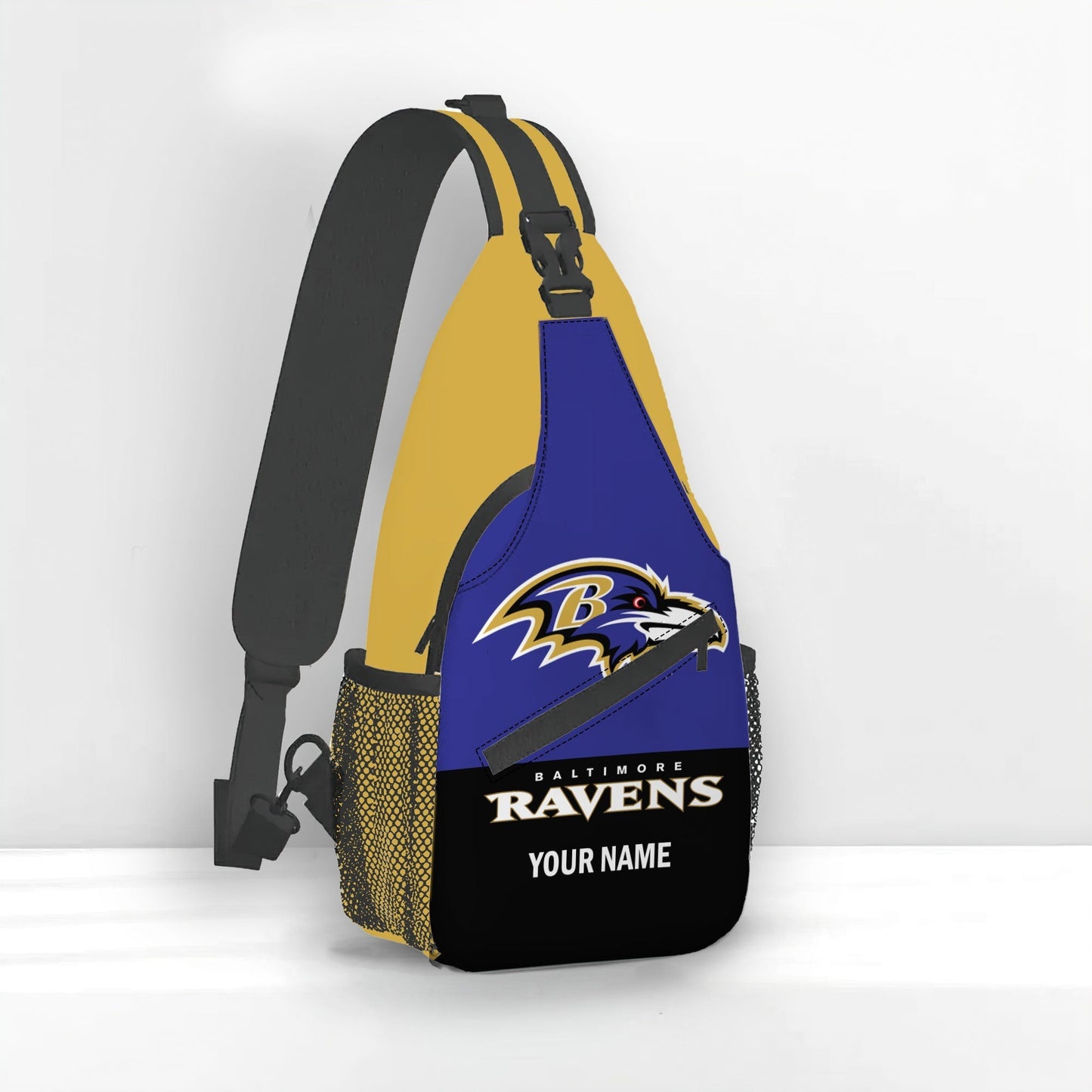 LIMITED EDITION - NEW CUSTOMIZED NFL28 BTR BALTIMORE RAVENS SLING BAG