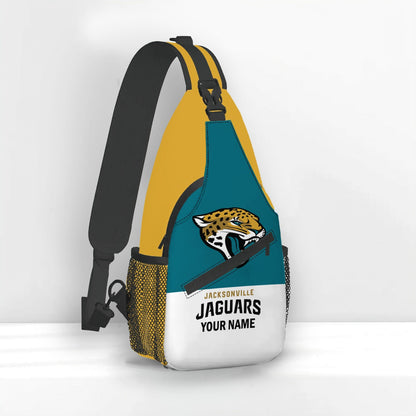 LIMITED EDITION - NEW CUSTOMIZED NFL30 JSJ JACKSONVILLE JAGUARS SLING BAG