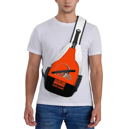 LIMITED EDITION - NEW CUSTOMIZED NFL29 CLB CLEVELAND BROWNS SLING BAG