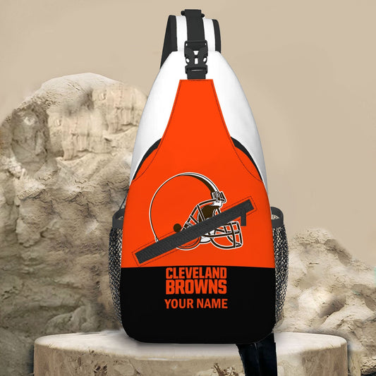 LIMITED EDITION - NEW CUSTOMIZED NFL29 CLB CLEVELAND BROWNS SLING BAG