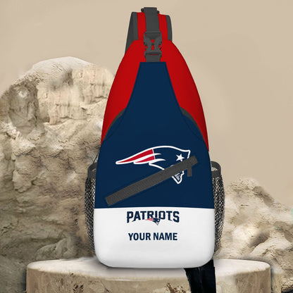 LIMITED EDITION - NEW CUSTOMIZED NFL27 NEP NEW ENGLAND PATRIOTS SLING BAG