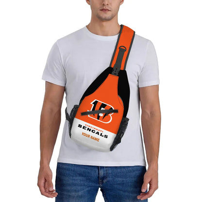 LIMITED EDITION - NEW CUSTOMIZED NFL16 CCB CINCINNATI BENGALS SLING BAG