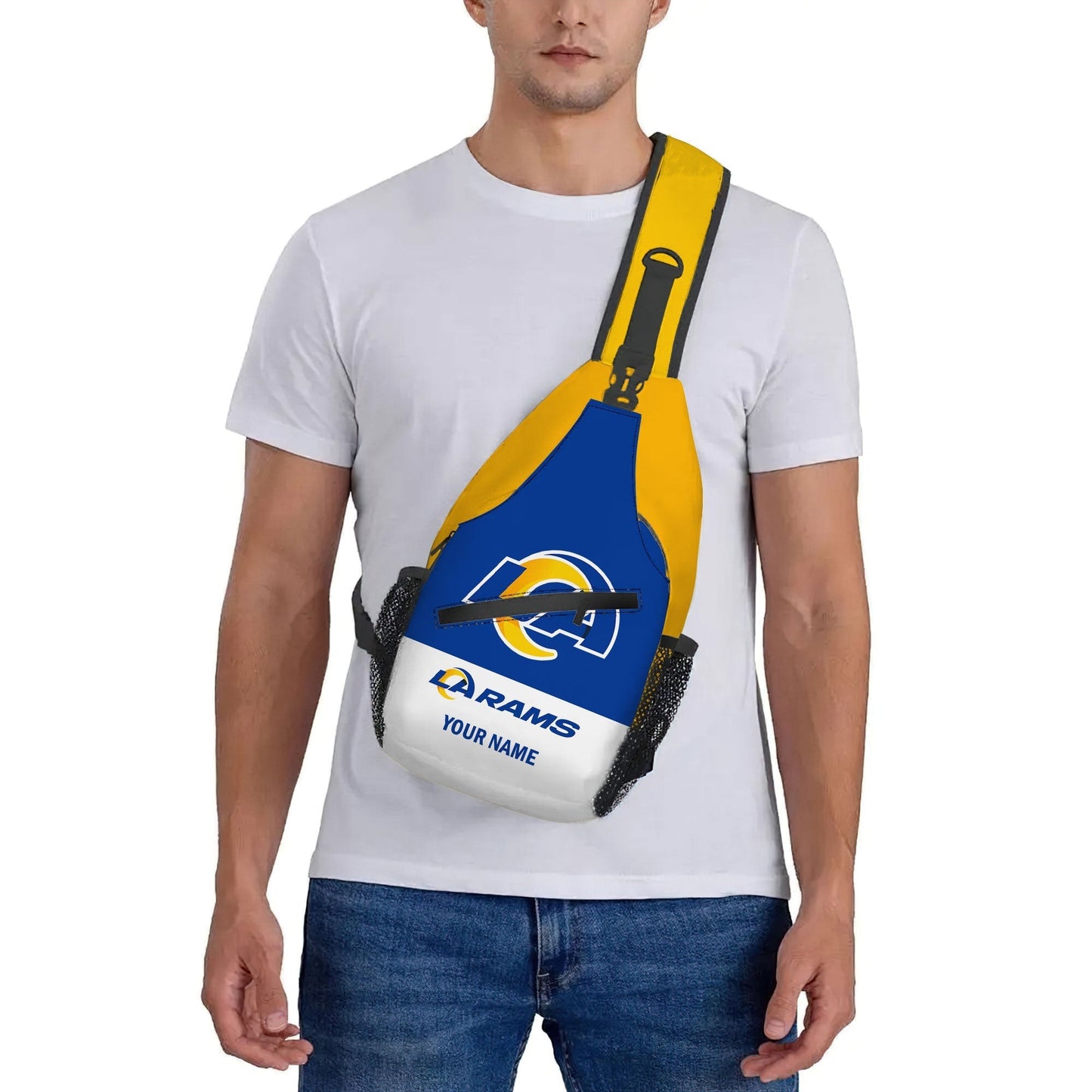 LIMITED EDITION - NEW CUSTOMIZED NFL22 LAR LOS ANGELES RAMS SLING BAG