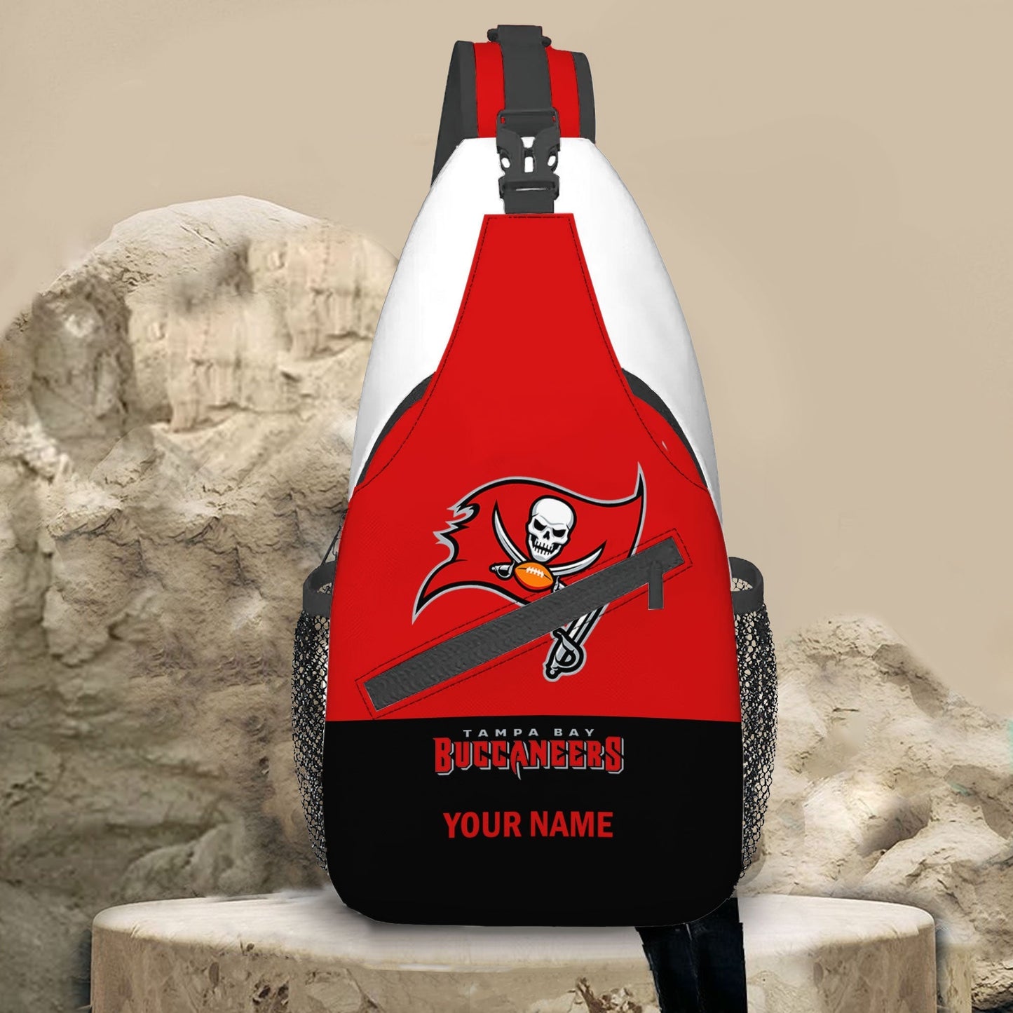 LIMITED EDITION - NEW CUSTOMIZED NFL10 TBB TAMPA BAY BUCCANEERS SLING BAG
