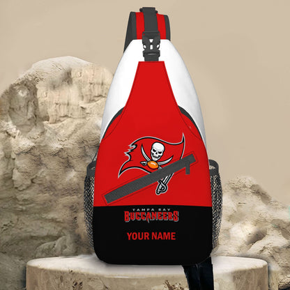 LIMITED EDITION - NEW CUSTOMIZED NFL10 TBB TAMPA BAY BUCCANEERS SLING BAG