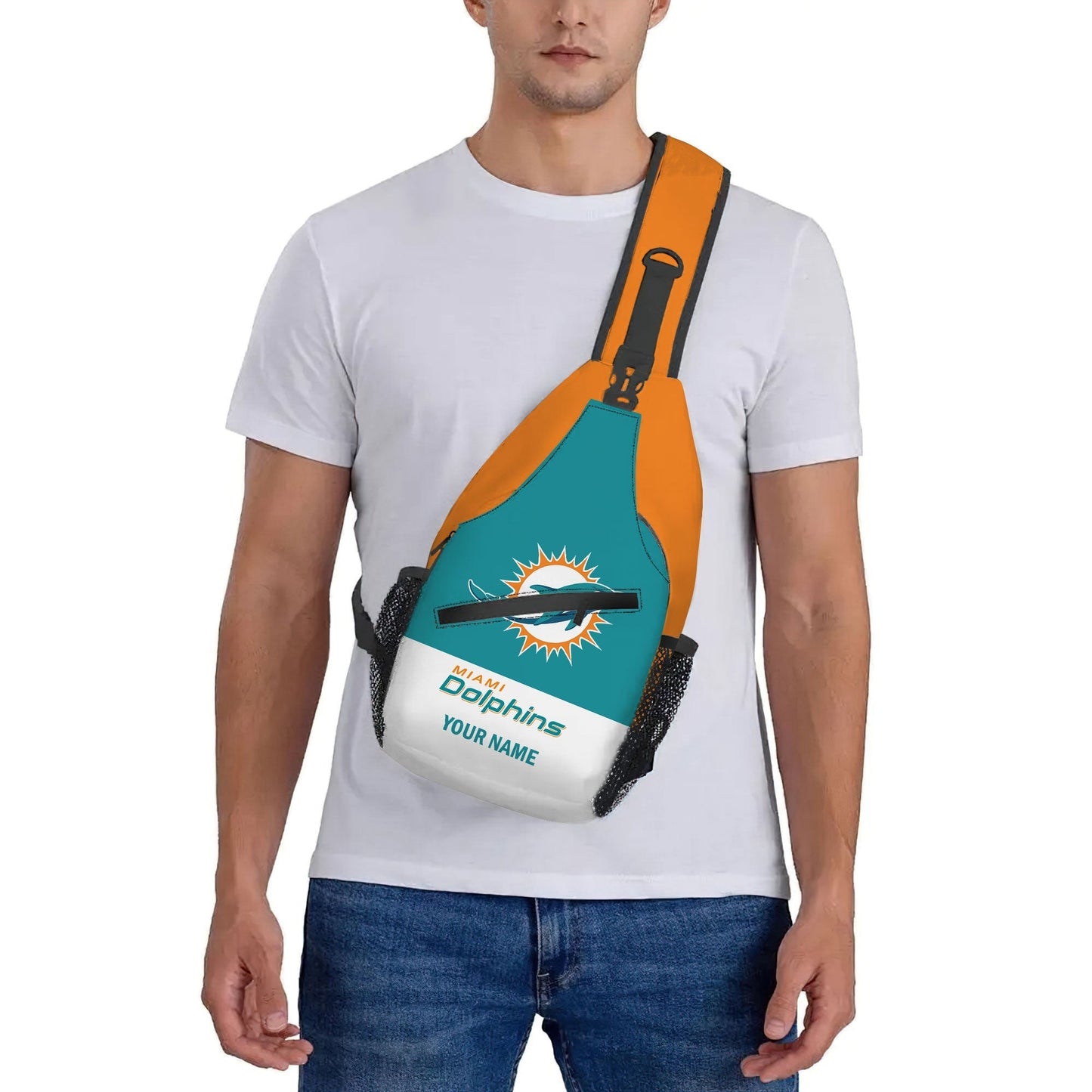 LIMITED EDITION - NEW CUSTOMIZED NFL19 MDP MIAMI DOLPHINS SLING BAG