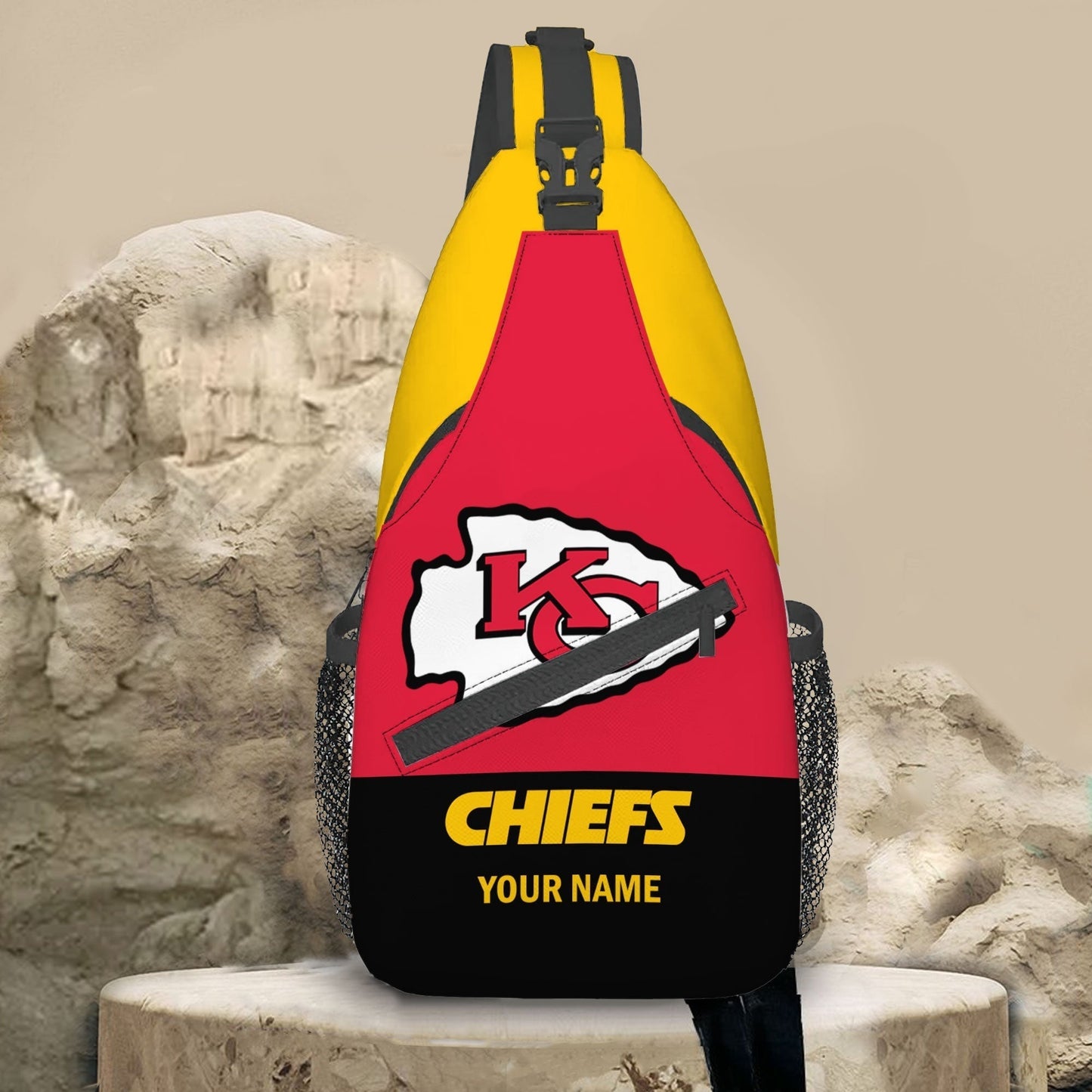 LIMITED EDITION - NEW CUSTOMIZED NFL01 KCC KANSAS CITY CHIEFS SLING BAG