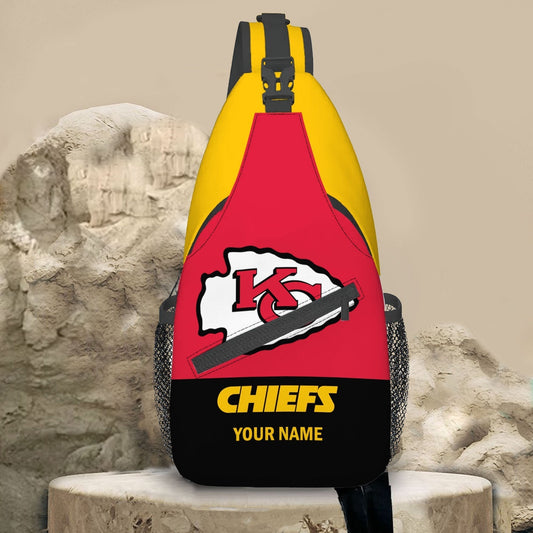 LIMITED EDITION - NEW CUSTOMIZED NFL01 KCC KANSAS CITY CHIEFS SLING BAG
