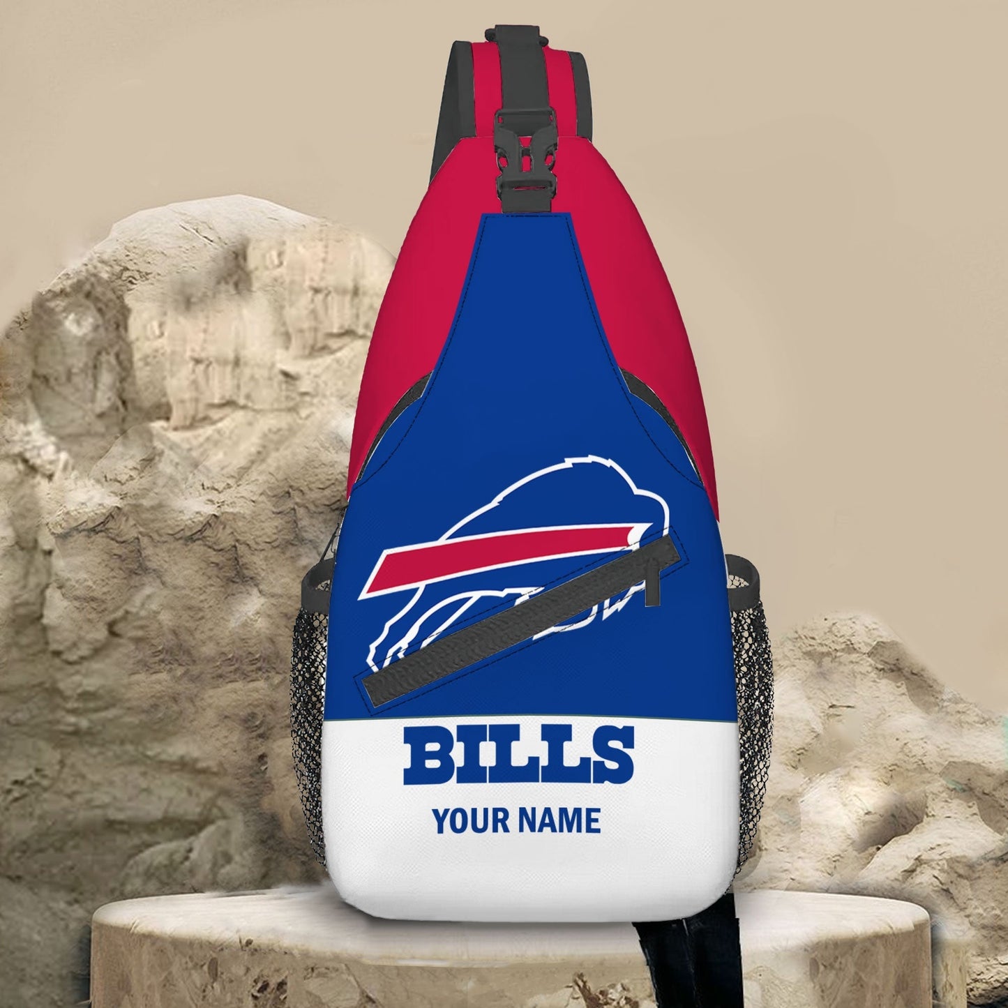 LIMITED EDITION - NEW CUSTOMIZED NFL03 BFB BUFFALO BILLS SLING BAG