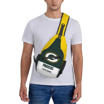 LIMITED EDITION - NEW CUSTOMIZED NFL08 GBP GREEN BAY PACKERS SLING BAG