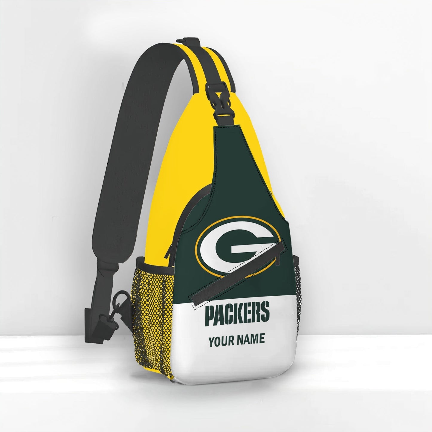 LIMITED EDITION - NEW CUSTOMIZED NFL08 GBP GREEN BAY PACKERS SLING BAG