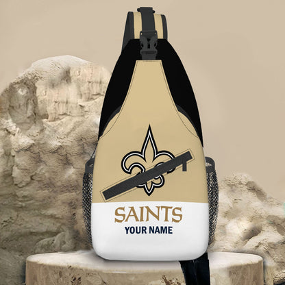 LIMITED EDITION - NEW CUSTOMIZED NFL24 NOS NEW ORLEANS SAINTS SLING BAG