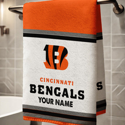 LIMITED EDITION - NEW CUSTOMIZED NFL16 CCB CINCINNATI BENGALS BATH TOWEL