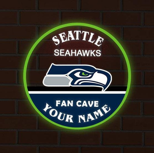 LIMITED EDITION - NEW CUSTOMIZED NFL06 SSH SEATTLE SEAHAWKS LED LIGHT WALL DECOR
