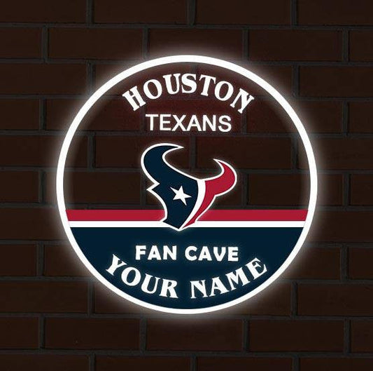 LIMITED EDITION - NEW CUSTOMIZED NFL15 HTT HOUSTON TEXANS LED LIGHT WALL DECOR