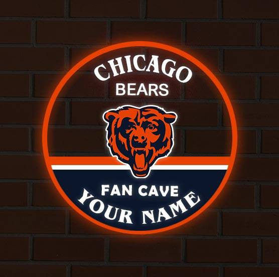 LIMITED EDITION - NEW CUSTOMIZED NFL26 CCB CHICAGO BEARS LED LIGHT WALL DECOR