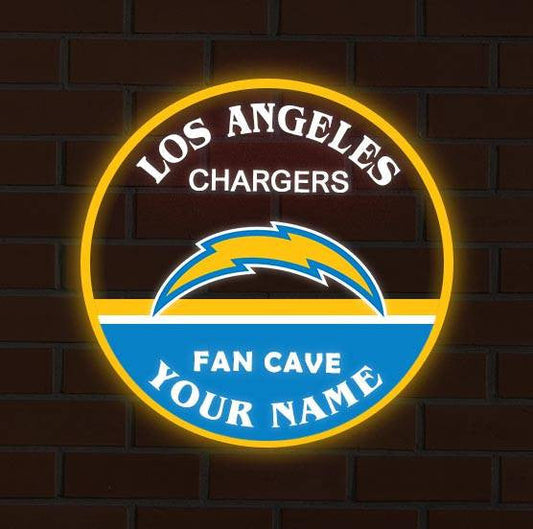 LIMITED EDITION - NEW CUSTOMIZED NFL09 LAC LOS ANGELES CHARGERS LED LIGHT WALL DECOR