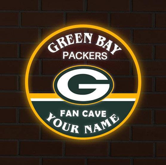 LIMITED EDITION - NEW CUSTOMIZED NFL08 GBP GREEN BAY PACKERS LED LIGHT WALL DECOR
