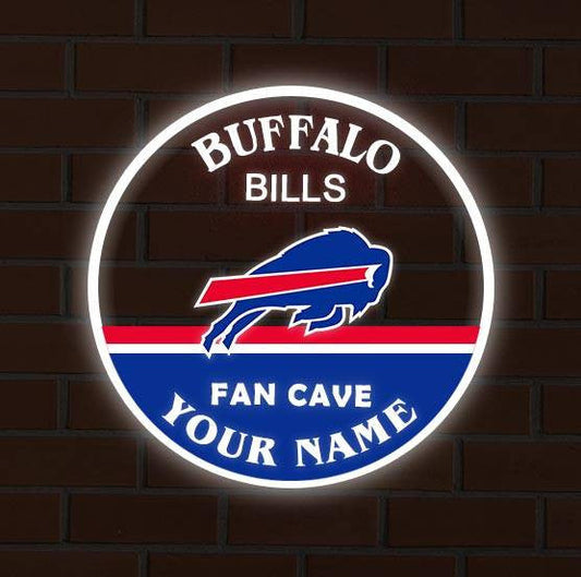 LIMITED EDITION - NEW CUSTOMIZED NFL03 BFB BUFFALO BILLS LED LIGHT WALL DECOR
