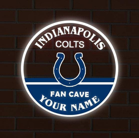 LIMITED EDITION - NEW CUSTOMIZED NFL17 IDC INDIANAPOLIS COLTS LED LIGHT WALL DECOR