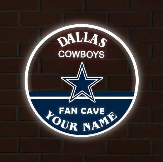 LIMITED EDITION - NEW CUSTOMIZED NFL21 DCB DALLAS COWBOYS LED LIGHT WALL DECOR