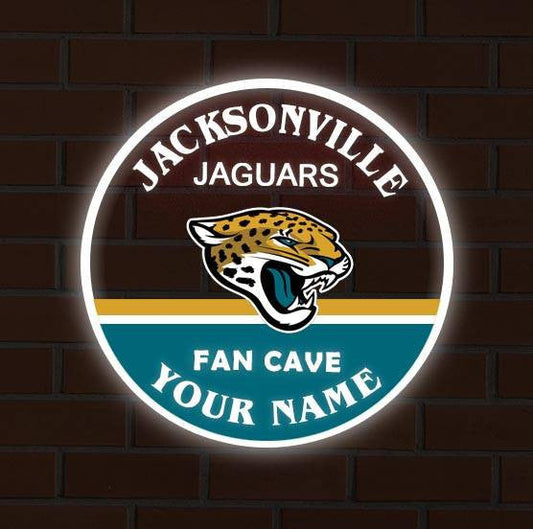 LIMITED EDITION - NEW CUSTOMIZED NFL30 JSJ JACKSONVILLE JAGUARS LED LIGHT WALL DECOR