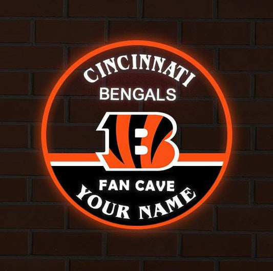 LIMITED EDITION - NEW CUSTOMIZED NFL16 CCB CINCINNATI BENGALS LED LIGHT WALL DECOR