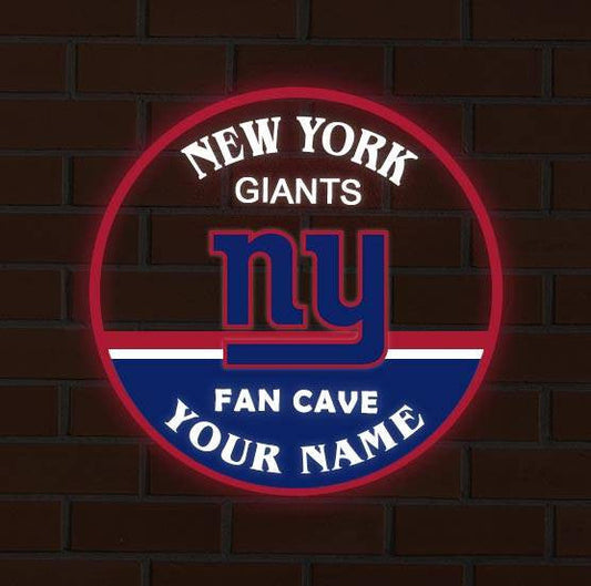 LIMITED EDITION - NEW CUSTOMIZED NFL32 NYG NEW YORK GIANTS LED LIGHT WALL DECOR