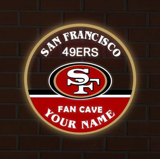 LIMITED EDITION - NEW CUSTOMIZED NFL11 SF49 SAN FRANCISCO 49ERS LED LIGHT WALL DECOR