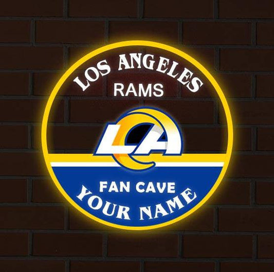 LIMITED EDITION - NEW CUSTOMIZED NFL22 LAR LOS ANGELES RAMS LED LIGHT WALL DECOR
