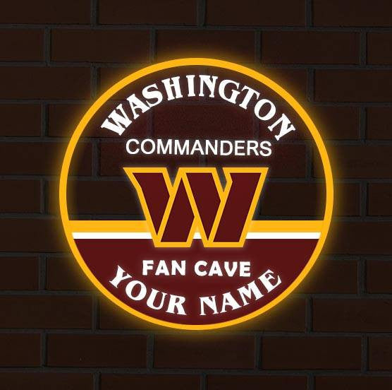 LIMITED EDITION - NEW CUSTOMIZED NFL12 WTC WASHINGTON COMMANDERS LED LIGHT WALL DECOR