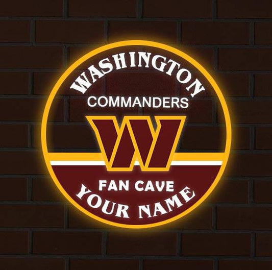 LIMITED EDITION - NEW CUSTOMIZED NFL12 WTC WASHINGTON COMMANDERS LED LIGHT WALL DECOR