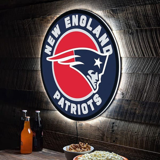 LIMITED EDITION - NEW PREMIUM NFL27 NEP NEW ENGLAND PATRIOTS LED LIGHT WALL DECOR