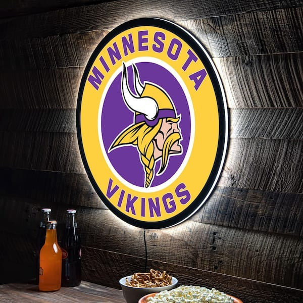 LIMITED EDITION - NEW PREMIUM NFL05 MVK MINNESOTA VIKINGS LED LIGHT WALL DECOR