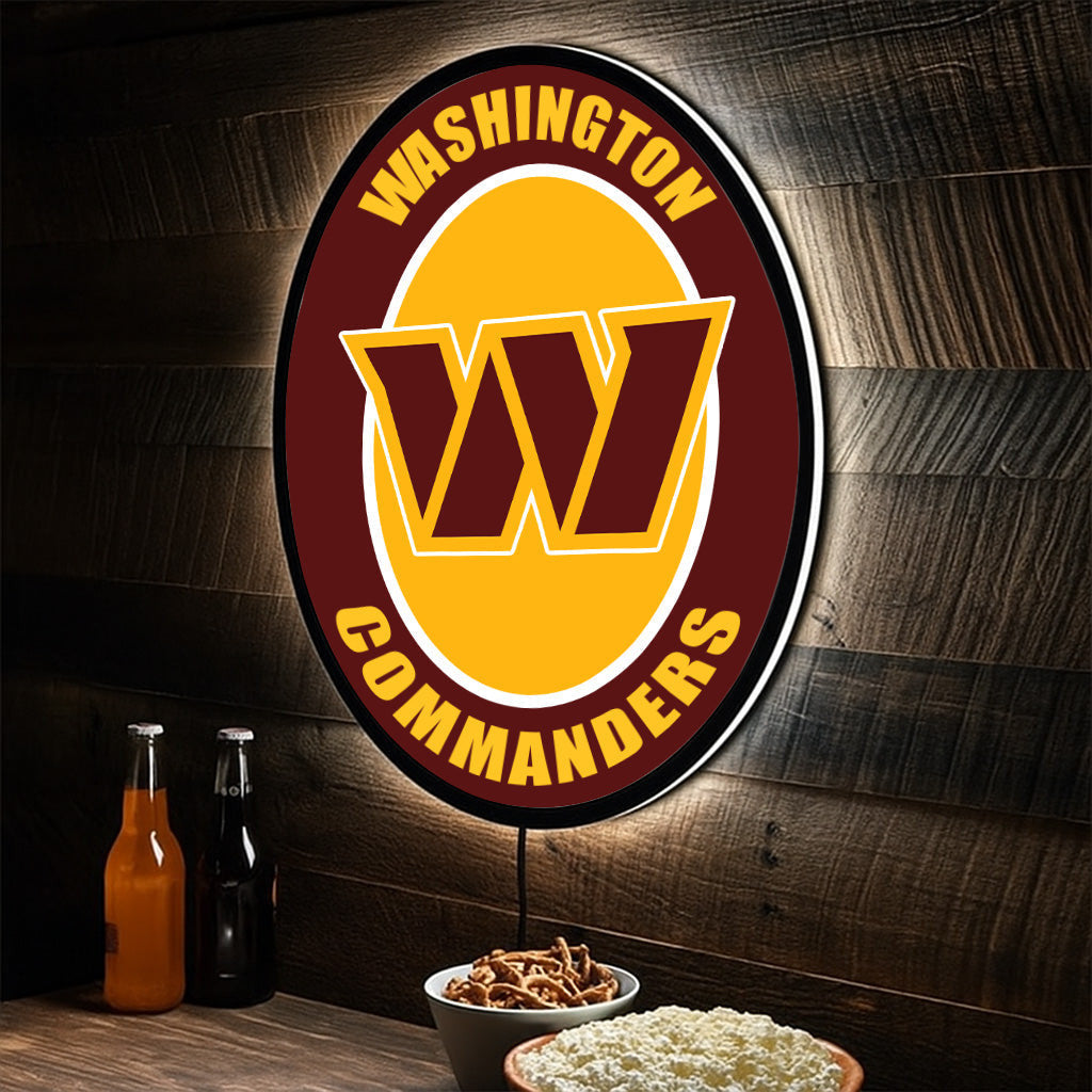 LIMITED EDITION - NEW PREMIUM NFL12 WTC WASHINGTON COMMANDERS LED LIGHT WALL DECOR