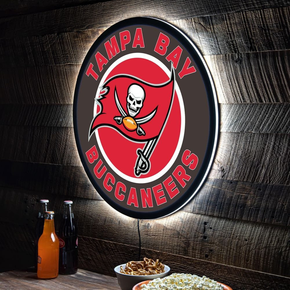 LIMITED EDITION - NEW PREMIUM NFL10 TBB TAMPA BAY BUCCANEERS LED LIGHT WALL DECOR