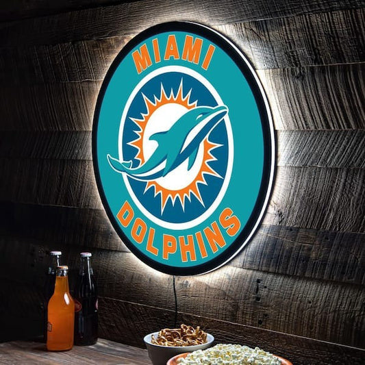 LIMITED EDITION - NEW PREMIUM NFL19 MDP MIAMI DOLPHINS LED LIGHT WALL DECOR