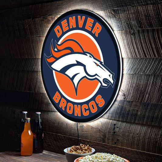 LIMITED EDITION - NEW PREMIUM NFL13 DVB DENVER BRONCOS LED LIGHT WALL DECOR