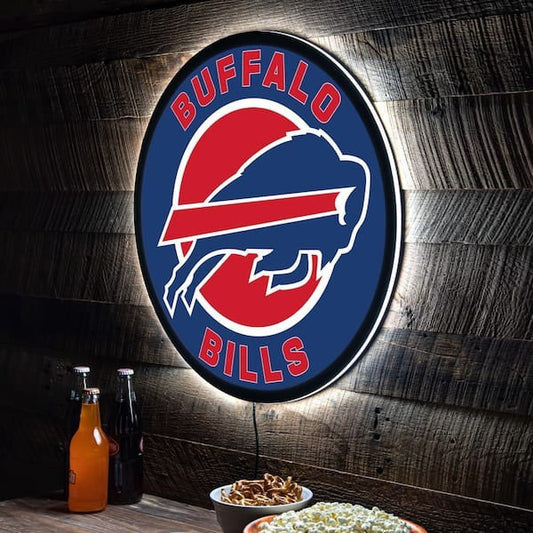 LIMITED EDITION - NEW PREMIUM NFL03 BFB BUFFALO BILLS LED LIGHT WALL DECOR