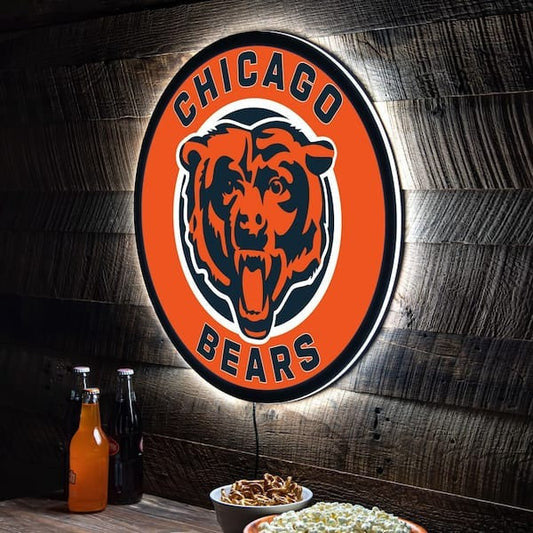 LIMITED EDITION - NEW PREMIUM NFL26 CCB CHICAGO BEARS LED LIGHT WALL DECOR