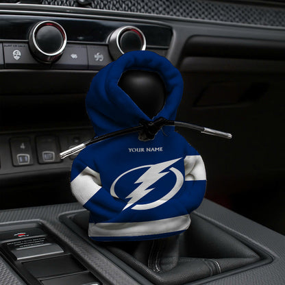 LIMITED EDITION - NEW CUSTOMIZED NHL12 TPL TAMPA BAY LIGHTNING AUTOMOTIVE HOODIE SHIFT KNOB COVER