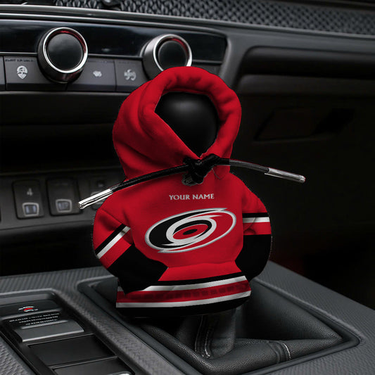 LIMITED EDITION - NEW CUSTOMIZED NHL07 CLH CAROLINA HURRICANES AUTOMOTIVE HOODIE SHIFT KNOB COVER